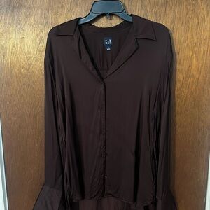 GAP Dark Brown Casual Shirt Tall Medium